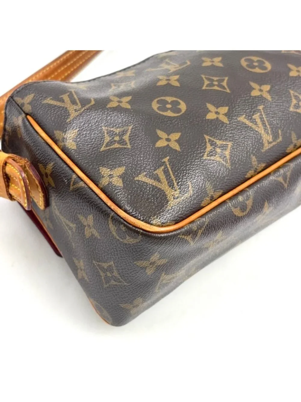 Louis Vuitton Viva Cite MM Monogram Blurry Leather Brown Shoulder Bag Gold